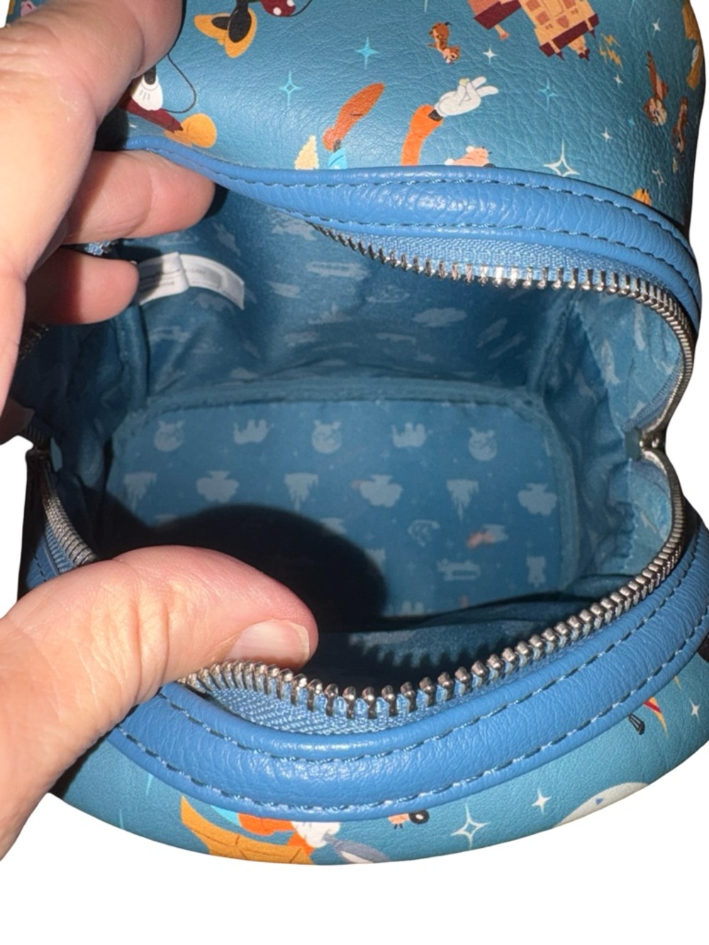 Disney Parks Loungefly Mini Backpack Characters & Attractions Teal - Picture 7 of 7
